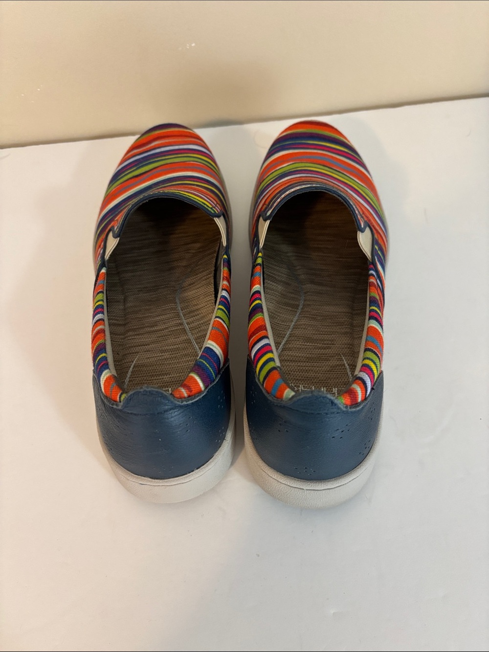 Dansko Belle Colorful Striped Canvas Slip on Sneaker Shoes Size 41 - Picture 9 of 14